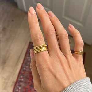 Madewell simple stacking rings set of 5 (size 6)